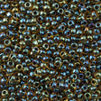 Toho Round Seed Bead 11/0 Inside Color Lined Midnite Amber 2.5-inch Tube (244)