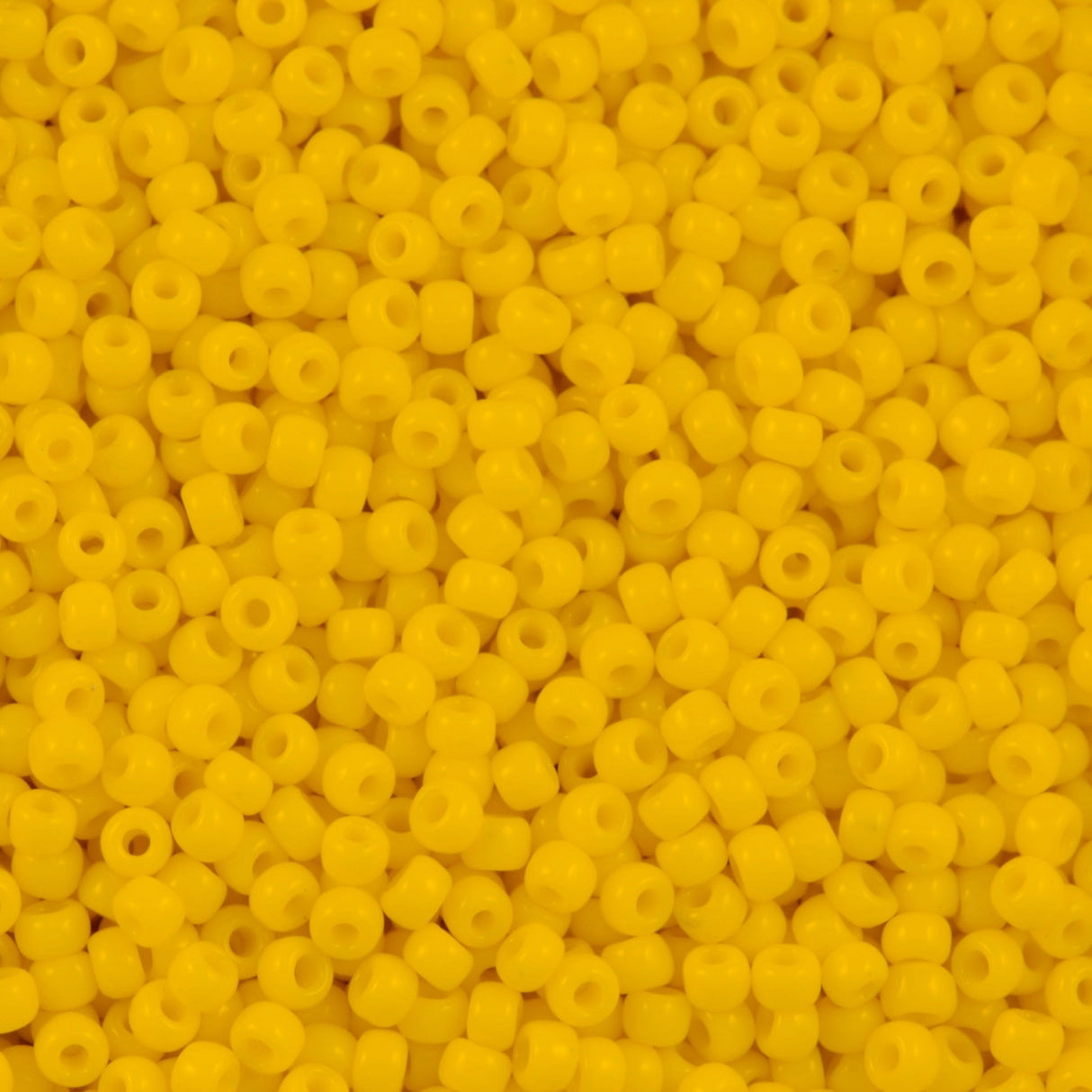 Toho Round Seed Bead 11/0 Opaque Medium Yellow 2.5-inch Tube (42B)