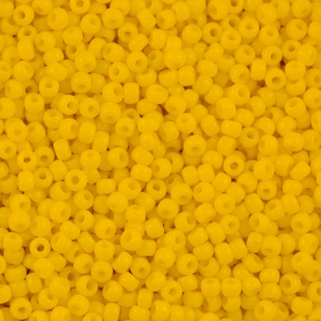 Toho Round Seed Bead 11/0 Opaque Medium Yellow 2.5-inch Tube (42B)