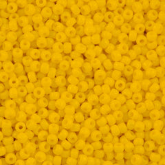 Toho Round Seed Bead 11/0 Opaque Medium Yellow 2.5-inch Tube (42B)