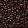 Toho Round Seed Bead 8/0 Opaque Brown 5.5-inch tube (46)