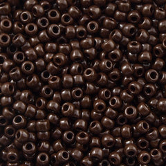 Toho Round Seed Bead 8/0 Opaque Brown 5.5-inch tube (46)