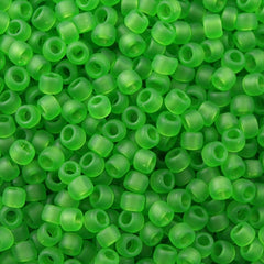 Toho Round Seed Bead 8/0 Transparent Matte Green 2.5-inch tube (7F)