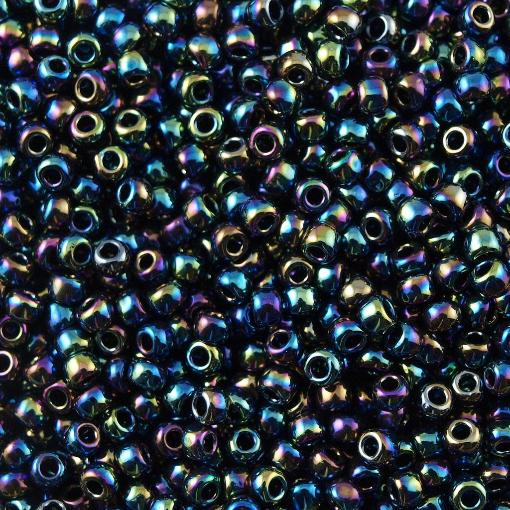 50g Toho Round Seed Beads 6/0 Metallic Abalone Iris (86)
