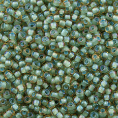 Toho Round Seed Bead 11/0 Inside Color Lined Sea Foam Topaz 2.5-inch Tube (952)