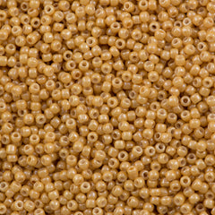 Toho Round Seed Bead 15/0 Opaque Luster Butterscotch 2.5-inch Tube (123D)
