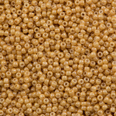 Toho Round Seed Bead 15/0 Opaque Luster Butterscotch 2.5-inch Tube (123D)