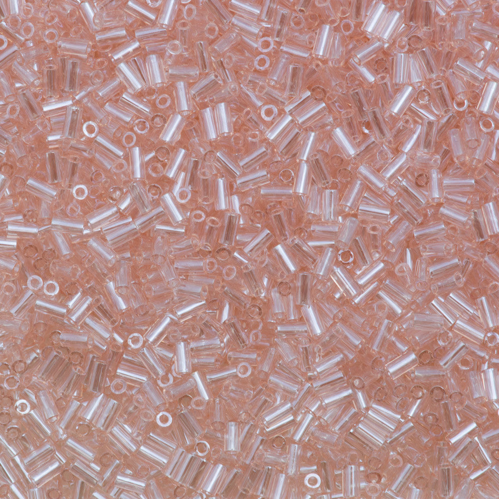 Toho 3mm Bugle Bead Transparent Rosaline Luster 2.5-inch Tube (106)