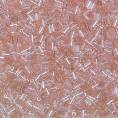 Toho 3mm Bugle Bead Transparent Rosaline Luster 2.5-inch Tube (106)