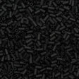 Toho 3mm Bugle Bead Opaque Matte Black 2.5-inch Tube (49F)