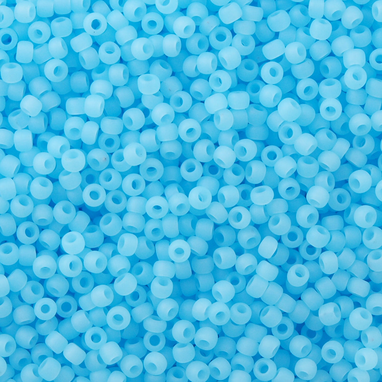 Toho Round Seed Bead 11/0 Transparent Ceylon Matte Pastel Blue 2.5-inch Tube (143F)
