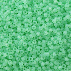 Toho Round Seed Bead 8/0 Ceylon Matte Sea Foam 2.5-inch tube (144F)