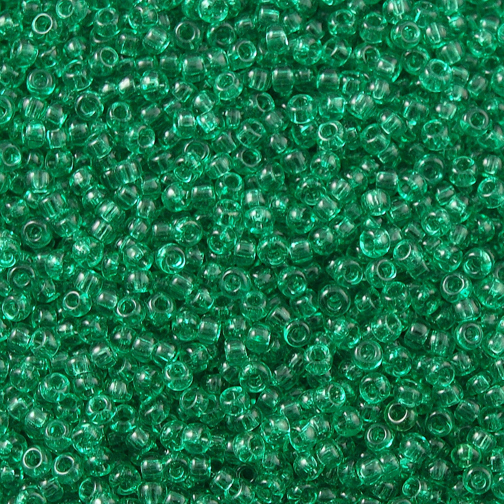 Toho Round Seed Bead 15/0 Transparent Soft Green 2.5-inch Tube (72)