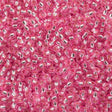 50g Toho Round Seed Beads 11/0 Silver Lined Transparent Pink (38)