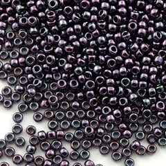 Toho Round Seed Bead 15/0 Metallic Purple Iris 2.5-inch Tube (90)