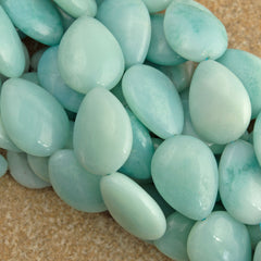 Amazonite Teardrop 20x15mm beads 15 inch strand