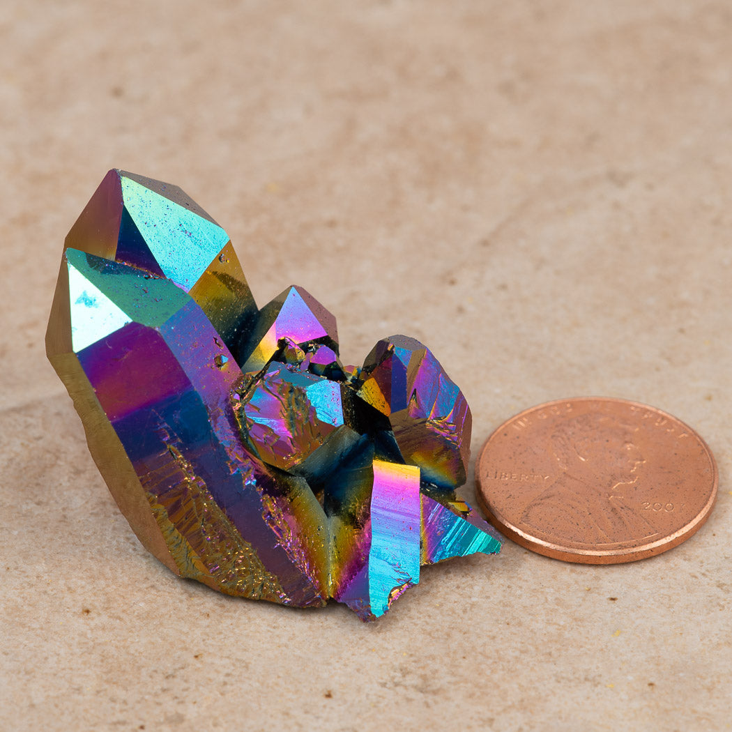Aura Crystals Rainbow Quartz Cluster Aura Crystals LLC