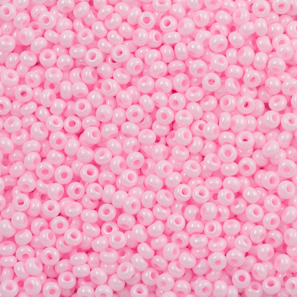 Preciosa Round Seed Bead/Pony Bead 6/0 5.5-Inch Tube - PermaLux Dyed Chalk  Pink 