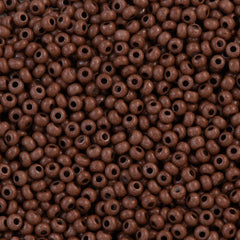 50g Czech Seed Bead 10/0 Opaque Terra Intensive Dark Brown (16A19)