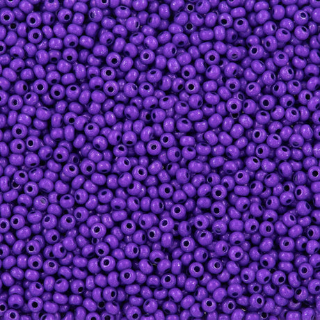 50g Czech Seed Bead 10/0 Opaque Terra Intensive Purple (16A28)