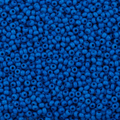 50g Czech Seed Bead 10/0 Opaque Terra Intensive Blue (16A38)