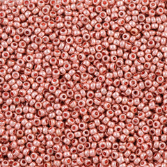 50g Czech Seed Bead 10/0 Metallic Pink Solgel (18191)