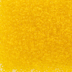 50g Czech Seed Bead 10/0 Transparent Bumblebee Yellow (80020)