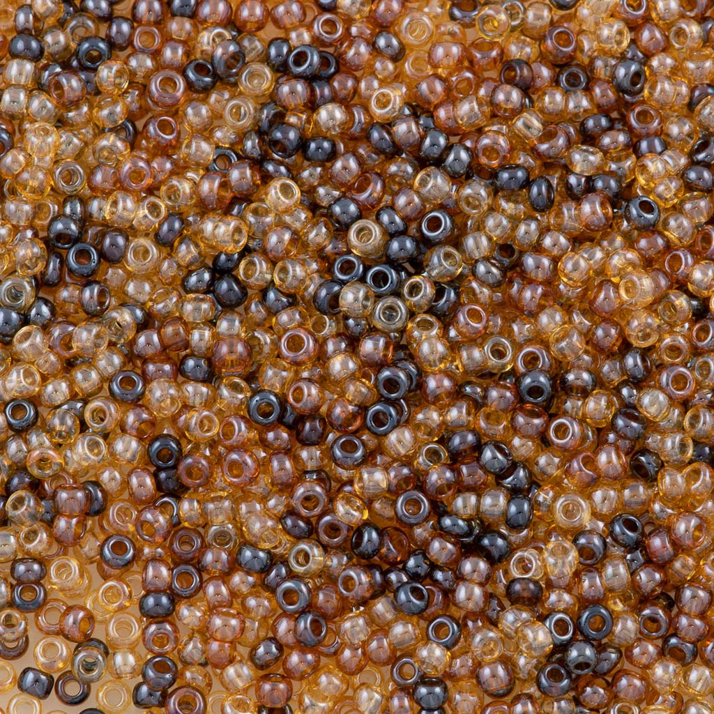 Czech Seed Bead 10/0 Topaz Lustered Mix 20g Tube