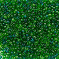 Czech Seed Bead 10/0 Transparent Sea Green Mix 20g Tube