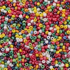Czech Seed Bead 10/0 Opaque Luster Confetti Mix 20g Tube