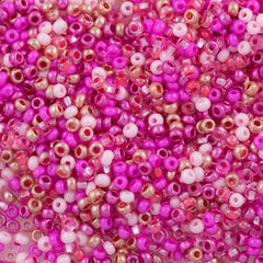 Czech Seed Bead 10/0 Hot Pink Mix 20g Tube