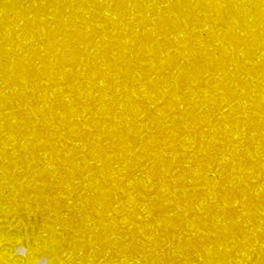 50g Czech Seed Bead 10/0 Transparent Yellow (80010)