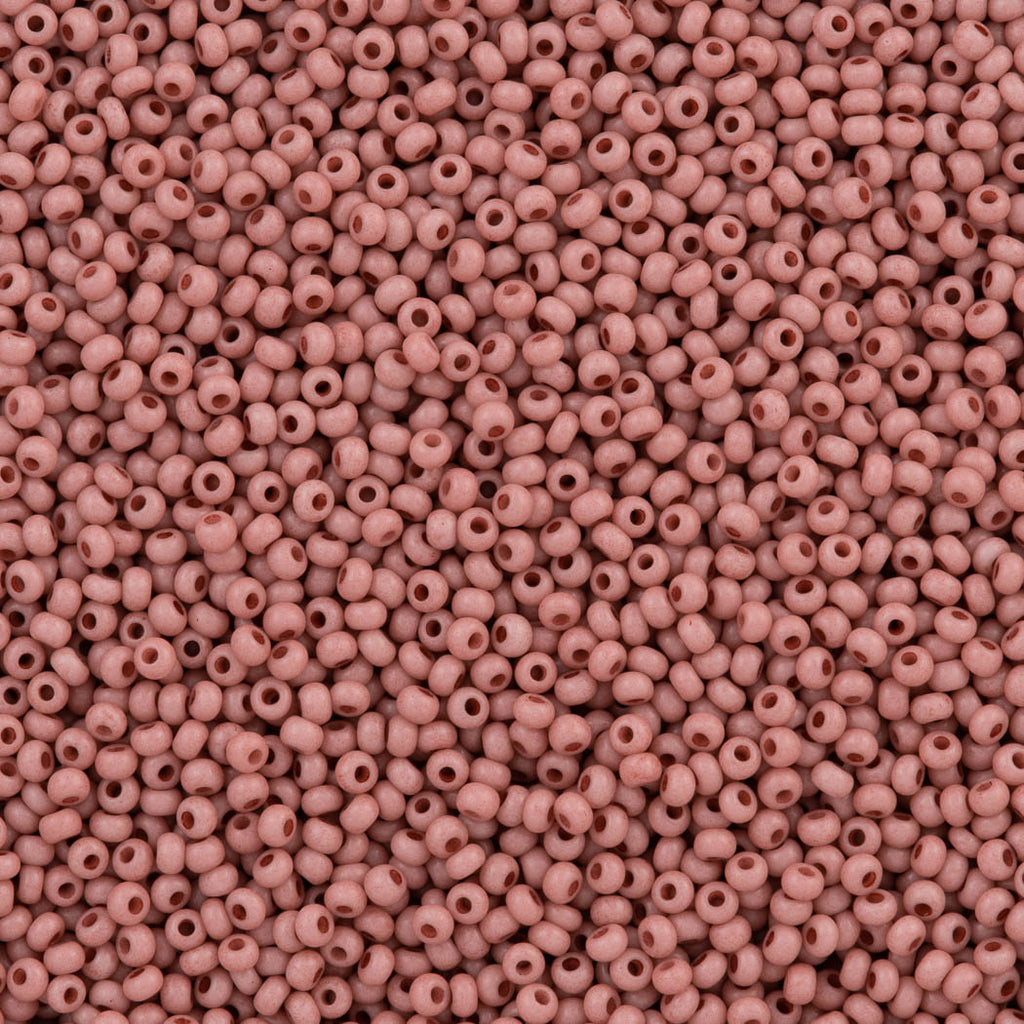 Czech Seed Bead 10/0 Opaque Dusty Rose Matte (07303M)