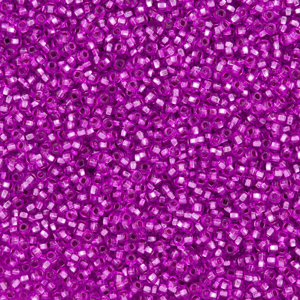 Czech Seed Bead 10/0 Silver Lined Dyed Light Mauve (18225)