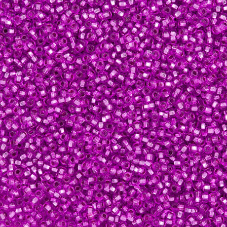 Czech Seed Bead 10/0 Silver Lined Dyed Light Mauve (18225)