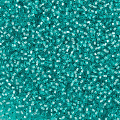 Czech Seed Bead 10/0 Silver Lined Dyed Green Aqua (18258)