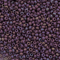 50g Czech Seed Bead 10/0 Opaque Mauve AB (24020)