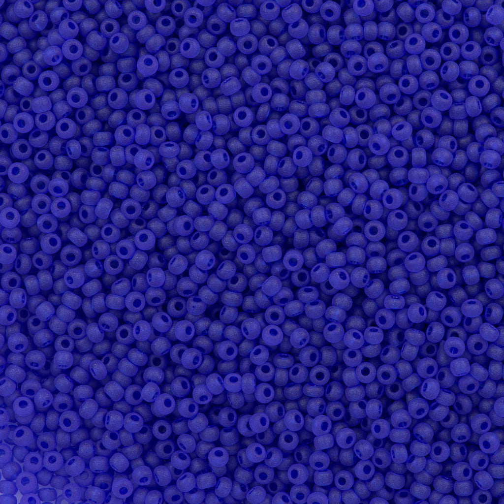 Czech Seed Bead 10/0 Transparent Dark Blue Matte (30080M)