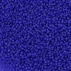 Czech Seed Bead 10/0 Transparent Dark Blue Matte (30080M)