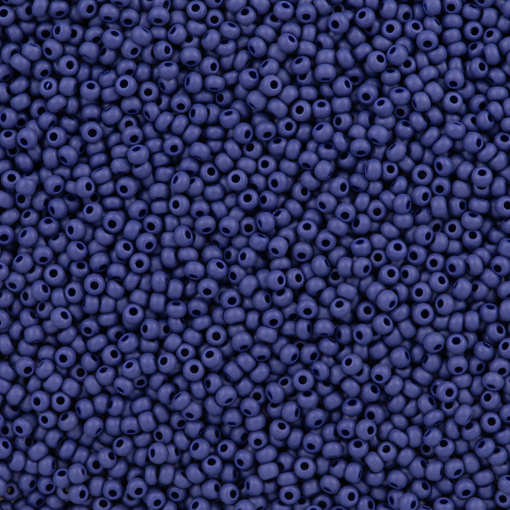 Czech Seed Bead 10/0 Opaque Navy Blue Matte (33070M)