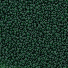 Czech Seed Bead 10/0 Transparent Dark Green Matte (50060M)
