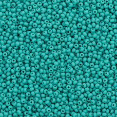 Czech Seed Bead 10/0 Opaque Turquoise Matte (63130M)