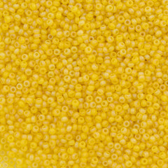 Czech Seed Bead 10/0 Transparent Yellow Matte AB (81010M)