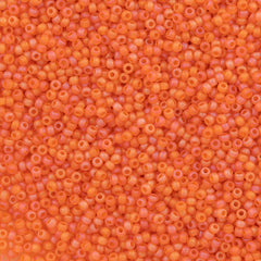 Czech Seed Bead 10/0 Transparent Orange Matte AB (91030M)