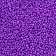 50g Czech Seed Bead 10/0 Opaque Dyed Violet (16128)