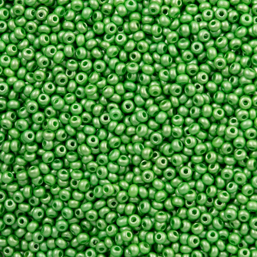 Czech Seed Bead 10/0 Dyed Shiny Green (23530)