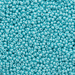 50g Czech Seed Bead 10/0 Shiny Turquoise (23630)