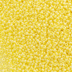 50g Czech Seed Bead 10/0 Dyed Yellow Ceylon (37186)