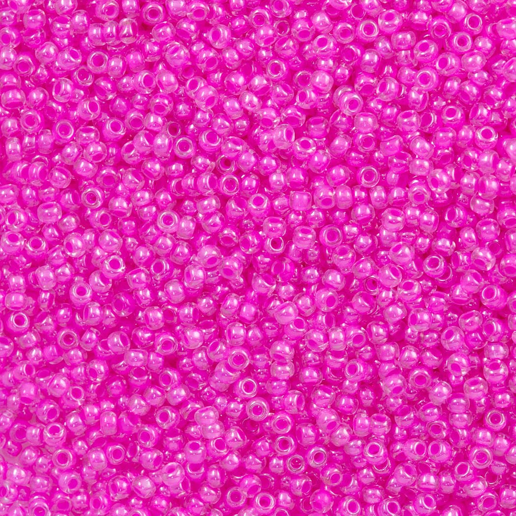 Czech Seed Bead 10/0 Inside Color Lined Rose (38177)