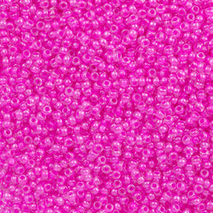 50g Czech Seed Bead 10/0 Inside Color Lined Rose (38177)